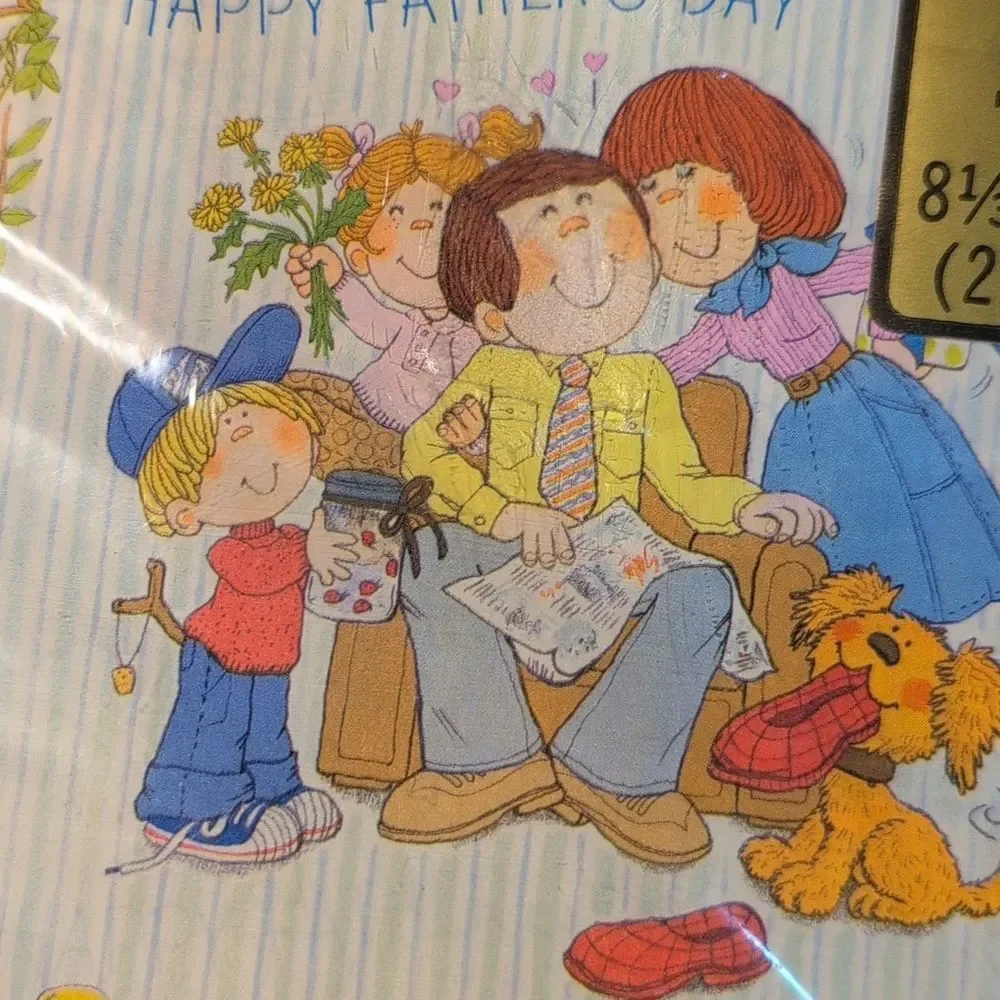 Hallmark‎ Vintage Fathers Day Wrapping Paper NIP